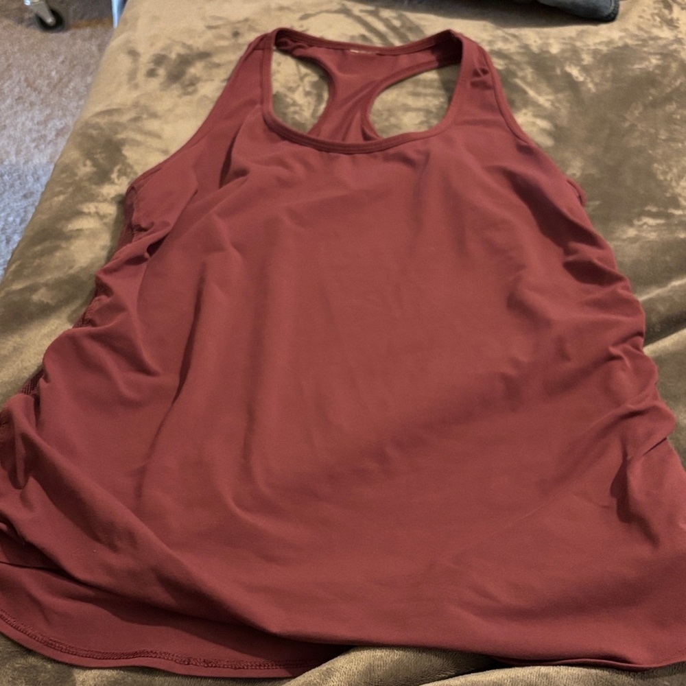 Fabletics burgundy racerback top